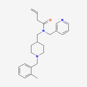 molecular formula C24H31N3O B4056914 N-{[1-(2-methylbenzyl)-4-piperidinyl]methyl}-N-(3-pyridinylmethyl)-3-butenamide 