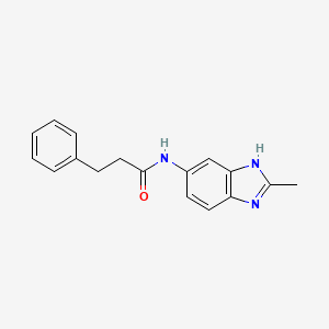 molecular formula C17H17N3O B4056920 N-(2-methyl-1H-benzimidazol-5-yl)-3-phenylpropanamide 