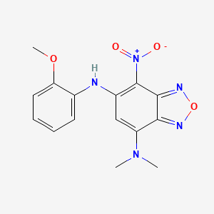 molecular formula C15H15N5O4 B4057030 N6-(2-Methoxyphenyl)-N4,N4-dimethyl-7-nitro-2,1,3-benzoxadiazole-4,6-diamine 