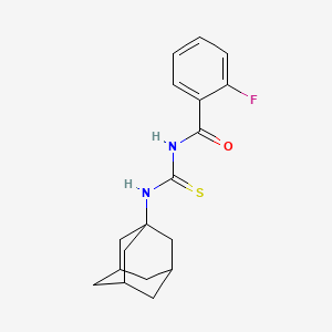 molecular formula C18H21FN2OS B4057135 N-[(1-adamantylamino)carbonothioyl]-2-fluorobenzamide 