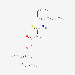 molecular formula C23H30N2O2S B4057203 N-{[2-(butan-2-yl)phenyl]carbamothioyl}-2-[5-methyl-2-(propan-2-yl)phenoxy]acetamide 