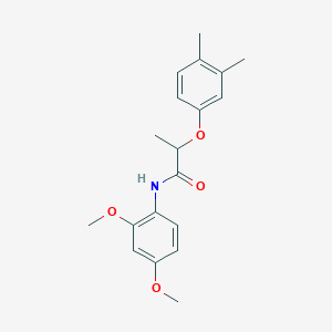 molecular formula C19H23NO4 B4057240 N-(2,4-dimethoxyphenyl)-2-(3,4-dimethylphenoxy)propanamide 