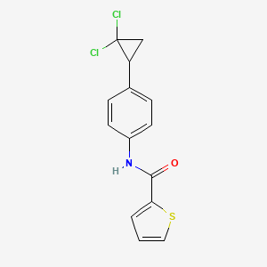 molecular formula C14H11Cl2NOS B4057252 N-[4-(2,2-dichlorocyclopropyl)phenyl]thiophene-2-carboxamide 