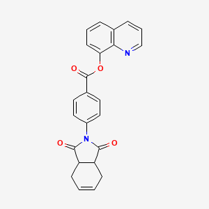 molecular formula C24H18N2O4 B4057310 quinolin-8-yl 4-(1,3-dioxo-1,3,3a,4,7,7a-hexahydro-2H-isoindol-2-yl)benzoate 