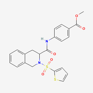 molecular formula C22H20N2O5S2 B4057349 Methyl 4-({[2-(thien-2-ylsulfonyl)-1,2,3,4-tetrahydroisoquinolin-3-yl]carbonyl}amino)benzoate 