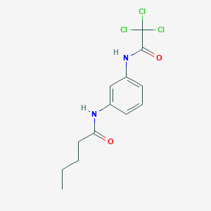 molecular formula C13H15Cl3N2O2 B4057427 N-{3-[(trichloroacetyl)amino]phenyl}pentanamide 