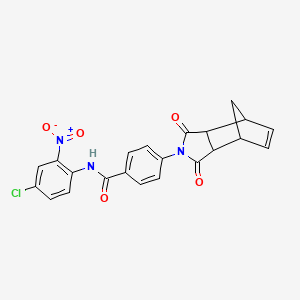 molecular formula C22H16ClN3O5 B4057470 N-(4-chloro-2-nitrophenyl)-4-(3,5-dioxo-4-azatricyclo[5.2.1.02,6]dec-8-en-4-yl)benzamide 