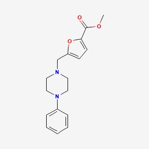 molecular formula C17H20N2O3 B4057507 Methyl 5-[(4-phenylpiperazin-1-yl)methyl]furan-2-carboxylate 