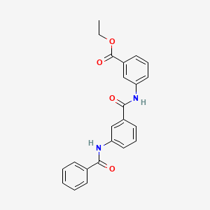 molecular formula C23H20N2O4 B4057579 ETHYL 3-(3-BENZAMIDOBENZAMIDO)BENZOATE 