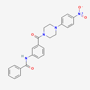 molecular formula C24H22N4O4 B4057587 N-(3-{[4-(4-NITROPHENYL)PIPERAZINO]CARBONYL}PHENYL)BENZAMIDE 