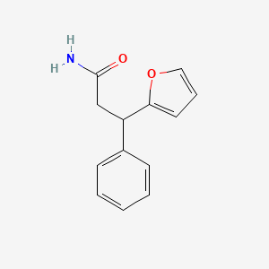 molecular formula C13H13NO2 B4057748 3-(Furan-2-yl)-3-phenylpropanimidic acid 