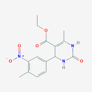 molecular formula C15H17N3O5 B4057817 ethyl 6-methyl-4-(4-methyl-3-nitrophenyl)-2-oxo-3,4-dihydro-1H-pyrimidine-5-carboxylate 