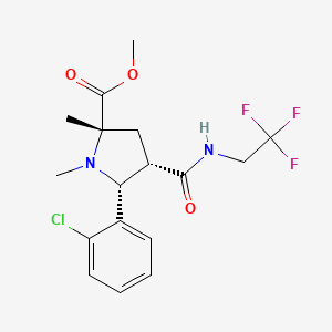 molecular formula C17H20ClF3N2O3 B4057823 methyl (2S,4S,5R)-5-(2-chlorophenyl)-1,2-dimethyl-4-(2,2,2-trifluoroethylcarbamoyl)pyrrolidine-2-carboxylate 