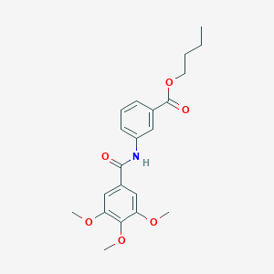 molecular formula C21H25NO6 B405788 Butyl 3-[(3,4,5-trimethoxybenzoyl)amino]benzoate 