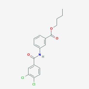 molecular formula C18H17Cl2NO3 B405790 Butyl 3-[(3,4-dichlorobenzoyl)amino]benzoate 