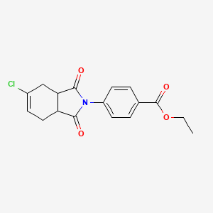 molecular formula C17H16ClNO4 B4057935 Ethyl 4-(5-chloro-1,3-dioxo-3a,4,7,7a-tetrahydroisoindol-2-yl)benzoate 