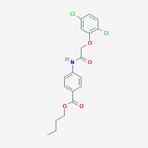 molecular formula C19H19Cl2NO4 B405796 Butyl 4-[[2-(2,5-dichlorophenoxy)acetyl]amino]benzoate 