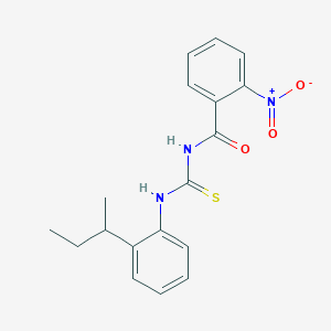 molecular formula C18H19N3O3S B4057976 N-{[2-(butan-2-yl)phenyl]carbamothioyl}-2-nitrobenzamide 