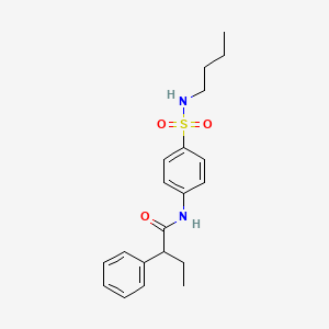 molecular formula C20H26N2O3S B4057988 N-[4-(butylsulfamoyl)phenyl]-2-phenylbutanamide 
