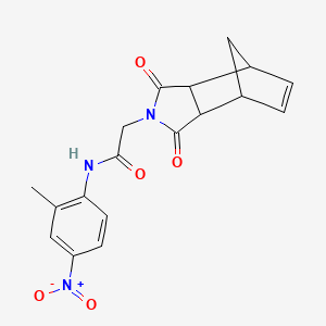 molecular formula C18H17N3O5 B4058089 2-(3,5-dioxo-4-azatricyclo[5.2.1.02,6]dec-8-en-4-yl)-N-(2-methyl-4-nitrophenyl)acetamide 