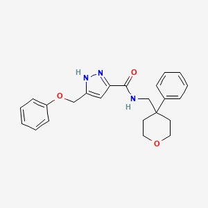 molecular formula C23H25N3O3 B4058121 5-(phenoxymethyl)-N-[(4-phenyloxan-4-yl)methyl]-1H-pyrazole-3-carboxamide 