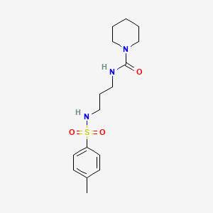 molecular formula C16H25N3O3S B4058150 N-(3-{[(4-methylphenyl)sulfonyl]amino}propyl)piperidine-1-carboxamide 