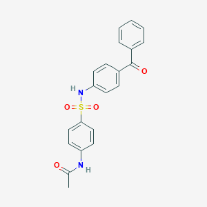 molecular formula C21H18N2O4S B405830 N-[4-[(4-benzoylphenyl)sulfamoyl]phenyl]acetamide 