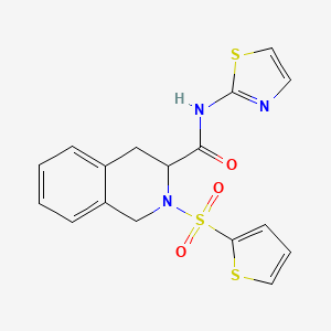 molecular formula C17H15N3O3S3 B4058328 N-(1,3-THIAZOL-2-YL)-2-(THIOPHENE-2-SULFONYL)-1,2,3,4-TETRAHYDROISOQUINOLINE-3-CARBOXAMIDE 