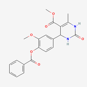 molecular formula C21H20N2O6 B4058423 methyl 4-(4-benzoyloxy-3-methoxyphenyl)-6-methyl-2-oxo-3,4-dihydro-1H-pyrimidine-5-carboxylate 