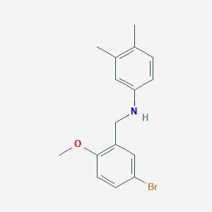 molecular formula C16H18BrNO B405846 N-{[5-bromo-2-(methyloxy)phenyl]methyl}-3,4-dimethylaniline 
