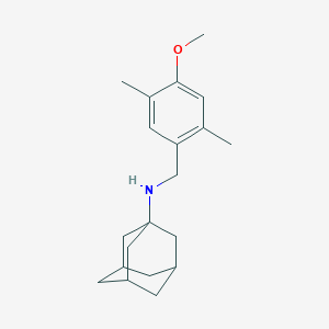 molecular formula C20H29NO B405848 N-{[2,5-dimethyl-4-(methyloxy)phenyl]methyl}-N-tricyclo[3.3.1.1~3,7~]dec-1-ylamine 