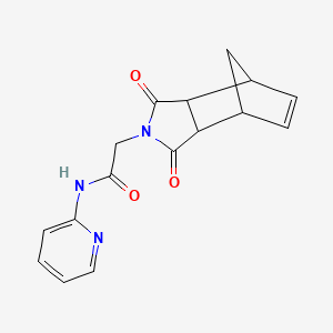 molecular formula C16H15N3O3 B4058644 2-(3,5-dioxo-4-azatricyclo[5.2.1.02,6]dec-8-en-4-yl)-N-pyridin-2-ylacetamide 