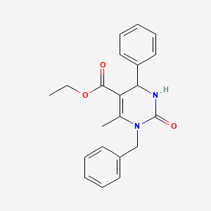 molecular formula C21H22N2O3 B4058789 Ethyl 1-benzyl-6-methyl-2-oxo-4-phenyl-1,2,3,4-tetrahydropyrimidine-5-carboxylate 