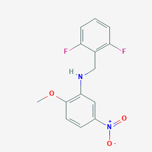 molecular formula C14H12F2N2O3 B405884 N-(2,6-difluorobenzyl)-2-methoxy-5-nitroaniline 