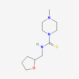 molecular formula C11H21N3OS B4058848 4-METHYL-N-(TETRAHYDRO-2-FURANYLMETHYL)TETRAHYDRO-1(2H)-PYRAZINECARBOTHIOAMIDE 
