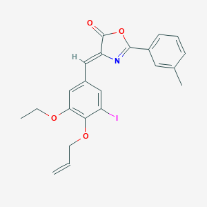 molecular formula C22H20INO4 B405919 4-[4-(allyloxy)-3-ethoxy-5-iodobenzylidene]-2-(3-methylphenyl)-1,3-oxazol-5(4H)-one 