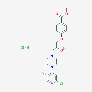molecular formula C22H28Cl2N2O4 B4059214 Methyl 4-[3-[4-(5-chloro-2-methylphenyl)piperazin-1-yl]-2-hydroxypropoxy]benzoate;hydrochloride 