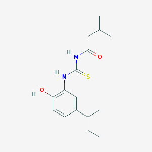 molecular formula C16H24N2O2S B4059229 N-[(5-butan-2-yl-2-hydroxyphenyl)carbamothioyl]-3-methylbutanamide 