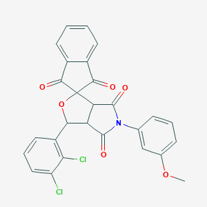 molecular formula C27H17Cl2NO6 B405958 1-(2,3-dichlorophenyl)-5-(3-methoxyphenyl)spiro[3a,6a-dihydro-1H-furo[3,4-c]pyrrole-3,2'-indene]-1',3',4,6-tetrone CAS No. 313506-86-4