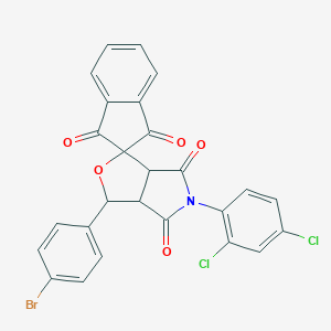 molecular formula C26H14BrCl2NO5 B405968 1-(4-bromophenyl)-5-(2,4-dichlorophenyl)-3a,6a-dihydrosprio[1H-furo[3,4-c]pyrrole-3,2'-(1'H)-indene]-1',3',4,6(2'H,3H,5H)-tetrone 