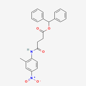 molecular formula C24H22N2O5 B4059708 Benzhydryl 4-(2-methyl-4-nitroanilino)-4-oxobutanoate 