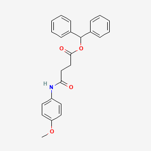 molecular formula C24H23NO4 B4059820 Benzhydryl 4-(4-methoxyanilino)-4-oxobutanoate 