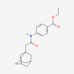 molecular formula C21H27NO3 B4059923 ETHYL 4-{[2-(1-ADAMANTYL)ACETYL]AMINO}BENZOATE 