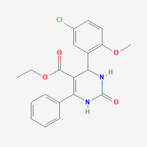molecular formula C20H19ClN2O4 B4060025 ethyl 4-(5-chloro-2-methoxyphenyl)-2-oxo-6-phenyl-3,4-dihydro-1H-pyrimidine-5-carboxylate 