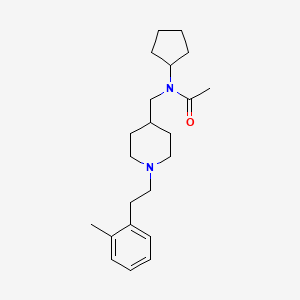 molecular formula C22H34N2O B4060044 N-cyclopentyl-N-[[1-[2-(2-methylphenyl)ethyl]piperidin-4-yl]methyl]acetamide 