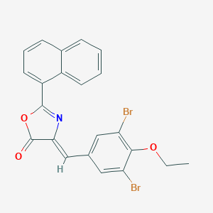 molecular formula C22H15Br2NO3 B406009 4-(3,5-dibromo-4-ethoxybenzylidene)-2-(1-naphthyl)-1,3-oxazol-5(4H)-one 