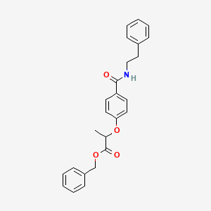 molecular formula C25H25NO4 B4060222 Benzyl 2-[4-(2-phenylethylcarbamoyl)phenoxy]propanoate 