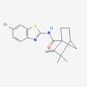 molecular formula C18H19BrN2OS B4060373 N-(6-bromo-1,3-benzothiazol-2-yl)-3,3-dimethyl-2-methylidenebicyclo[2.2.1]heptane-1-carboxamide 