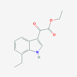 molecular formula C14H15NO3 B040605 2-(7-乙基-1H-吲哚-3-基)-2-氧代乙酸乙酯 CAS No. 111478-90-1
