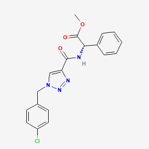 molecular formula C19H17ClN4O3 B4060550 methyl (2S)-2-[[1-[(4-chlorophenyl)methyl]triazole-4-carbonyl]amino]-2-phenylacetate 